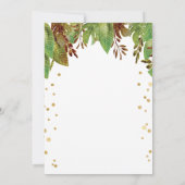 Geboren zu sein, wilde Jungle Baby Dusche Einladun Einladung (Rückseite)