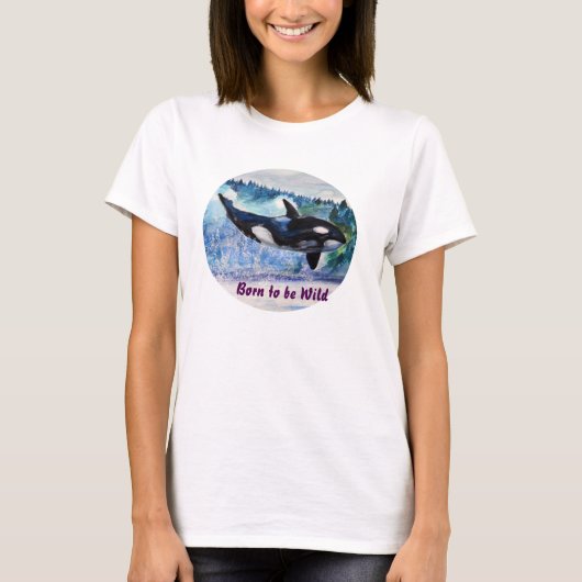 Geboren zu sein, wilde Orca Art Tank Top, (Vorderseite)