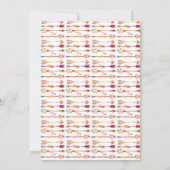 Geboren zu sein, wilde Stamm Boho Pfeile Baby Dusc Einladung (Rückseite)