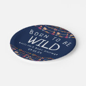 Geboren zu sein, wilde Stamm Boho Pfeile Baby Dusc Pappteller (Schrägansicht)