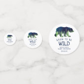 Geboren zu sein, wildes Baby-Dusche Foto Konfetti (Vorderseiten)