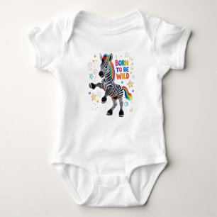 Geboren zu sein, wildes Baby Zebra Outfit Baby Strampler