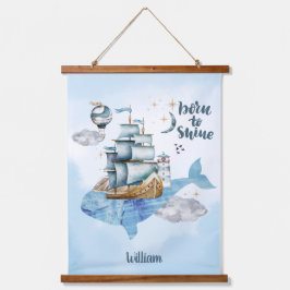 Geboren zu Shine im Ozean Anpassbar Wandteppich Mit Holzrahmen