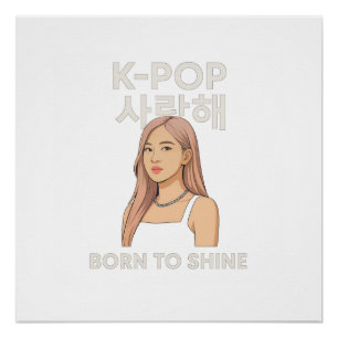 ✨ Geboren zu Shine   Minimalistischer K-Pop Star H Poster
