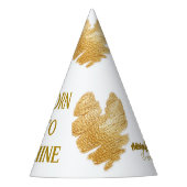 Geboren zu Shine White Party Hats Partyhütchen (Vorderseite)