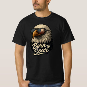 Geboren zu Soar Bald Eagle Sonnenbrille T - Shirt