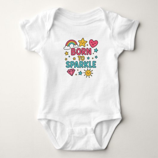 Geboren zu Sparkle Baby Strampler (Vorderseite)