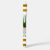 Geboren zu Sparkle Chic Peacock Gold Weiße Streife Case-Mate iPhone Hülle (Rückseite / Rechts)