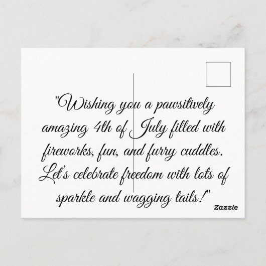 Geboren zu Sparkle - Niedlich 4. Juli Flat Card mi Postkarte (Rückseite)