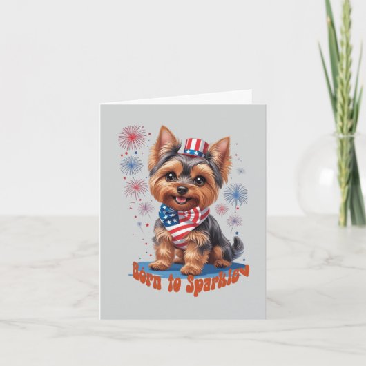 Geboren zu Sparkle - Niedlich 4. Juli Party Einlad Einladung (Vorderseite)