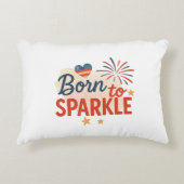 Geboren zu Sparkle - Patriotic 4. Juli Design für Dekokissen (Vorderseite)