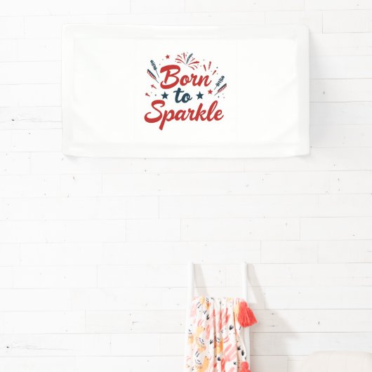 Geboren zu Sparkle Patriotic Banner (InSitu)