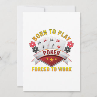 Geboren zu spielen Poker Casino Gambler Spielen Ka Einladung
