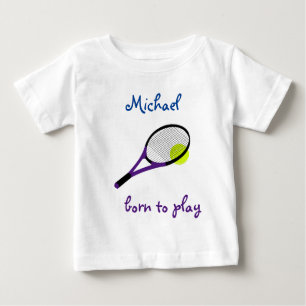 Geboren zu spielen, Tennisball und Racquet, person Baby T-shirt