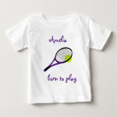 Geboren zu spielen, Tennisball und Racquet, person Baby T-shirt (Vorderseite)
