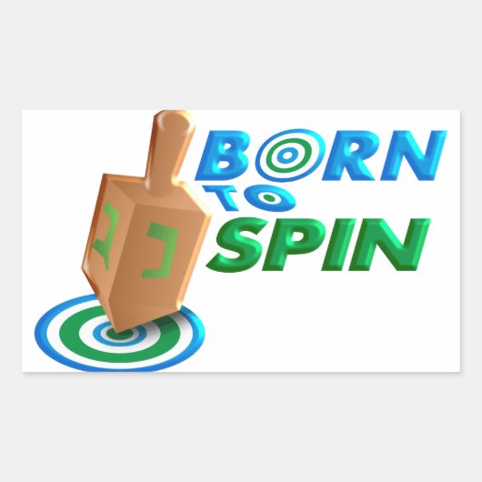 Geboren zu spinnen rechteckiger aufkleber (Vorderseite)