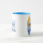 Geboren zu surfen tasse (Zentrum)