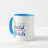 Geboren zu surfen tasse (Vorderseite Links)