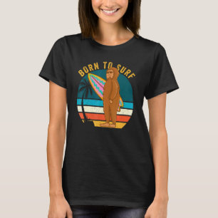 Geboren zu surfen Vintag Surfer für Mäuse T-Shirt