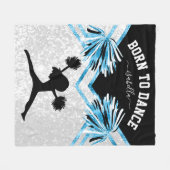 Geboren zu tanzen - Baby Blue Fleecedecke (Vorderseite (Horizontal))