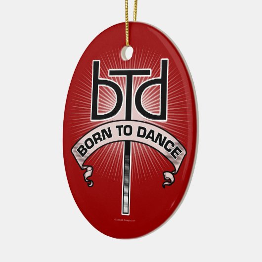 Geboren zu tanzen (Basic) Keramik Ornament (Links)