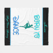 Geboren zu tanzen Blanket mit ihrem Namen und ihre Fleecedecke (Vorderseite (Horizontal))