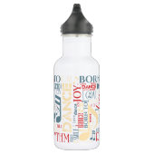 Geboren zu tanzen Blau/Rot/Gold ID277 Edelstahlflasche (Rechts)