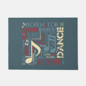 Geboren zu tanzen Blau/Rot/Gold ID277 Fußmatte (Vorderseite)