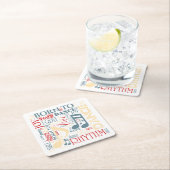 Geboren zu tanzen Blau/Rot/Gold ID277 Rechteckiger Pappuntersetzer (Vor Ort)