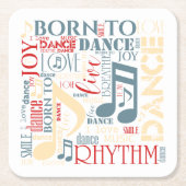 Geboren zu tanzen Blau/Rot/Gold ID277 Rechteckiger Pappuntersetzer (Vorderseite)