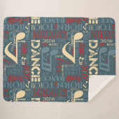 Geboren zu tanzen Blau/Rot/Gold ID277 Sherpadecke (Vorderseite (Horizontal))