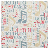 Geboren zu tanzen Blau/Rot/Gold ID277 Stoff (Muster)