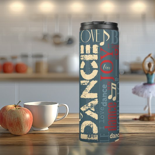 Geboren zu tanzen Blau/Rot/Gold ID277 Thermosbecher