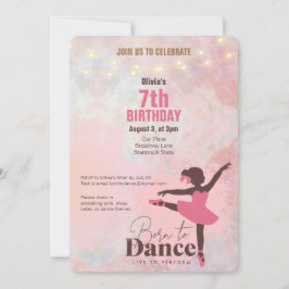 Geboren zu tanzen Girls Geburtstagsfeier Einladung