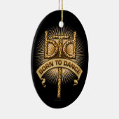 Geboren zu tanzen (Leopard) Keramik Ornament (Rechts)