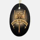 Geboren zu tanzen (Leopard) Keramik Ornament (Links)