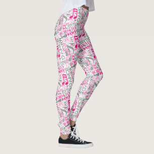 Geboren zu tanzen Rosa/Schwarz-ID277 Leggings