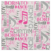 Geboren zu tanzen Rosa/Schwarz-ID277 Stoff (Muster)