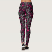 Geboren zu tanzen Rosa/Weiß-ID277 Leggings (Rückseite)