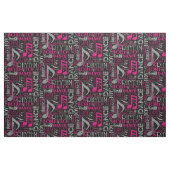 Geboren zu tanzen Rosa/Weiß-ID277 Stoff (Fat Quarter (45,7 x 55,9 cm))