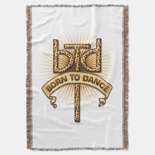 Geboren zu tanzen Throw Blanket Decke (Vorderseite Vertikal)