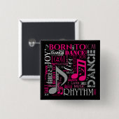 Geboren zu Tanzpink ID277 Button (Vorne & Hinten)