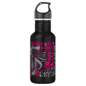 Geboren zu Tanzpink ID277 Edelstahlflasche (Vorderseite)