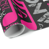 Geboren zu Tanzpink ID277 Geschenkpapier (Rolleneckpunkt)