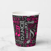 Geboren zu Tanzpink ID277 Pappbecher (Rückseite)