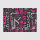 Geboren zu Tanzpink ID277 Seidenpapier (Vorderseite)