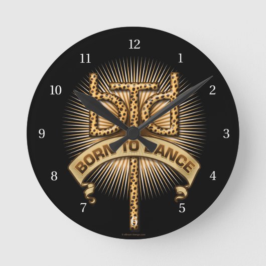 Geboren zu Tanzzeit Runde Wanduhr (Vorderseite)