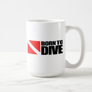 Geboren zu tauchen kaffeetasse