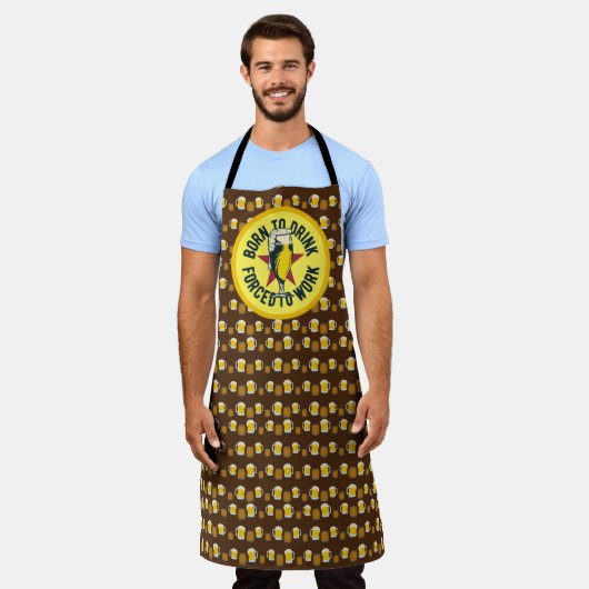 Geboren zu trinken gezwungen, um lustigen Barkeepe Schürze (Getragen)