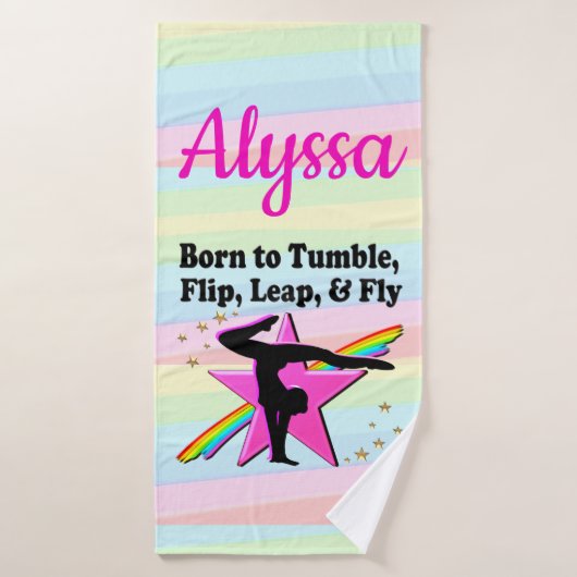 GEBOREN ZU TUMBLE, GEDREHT, ABSCHLIESSEN UND FLIEG BADEHANDTUCH (Badehandtuch)